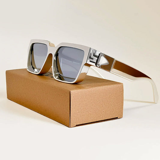 Lioré - Flat-Top Square Sunglasses with Wide Temples