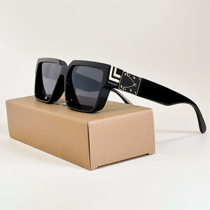 Lioré - Flat-Top Square Sunglasses with Wide Temples