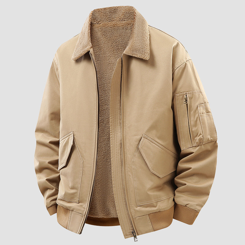 Men’s Cotton Winter Jacket with Fleece Lining