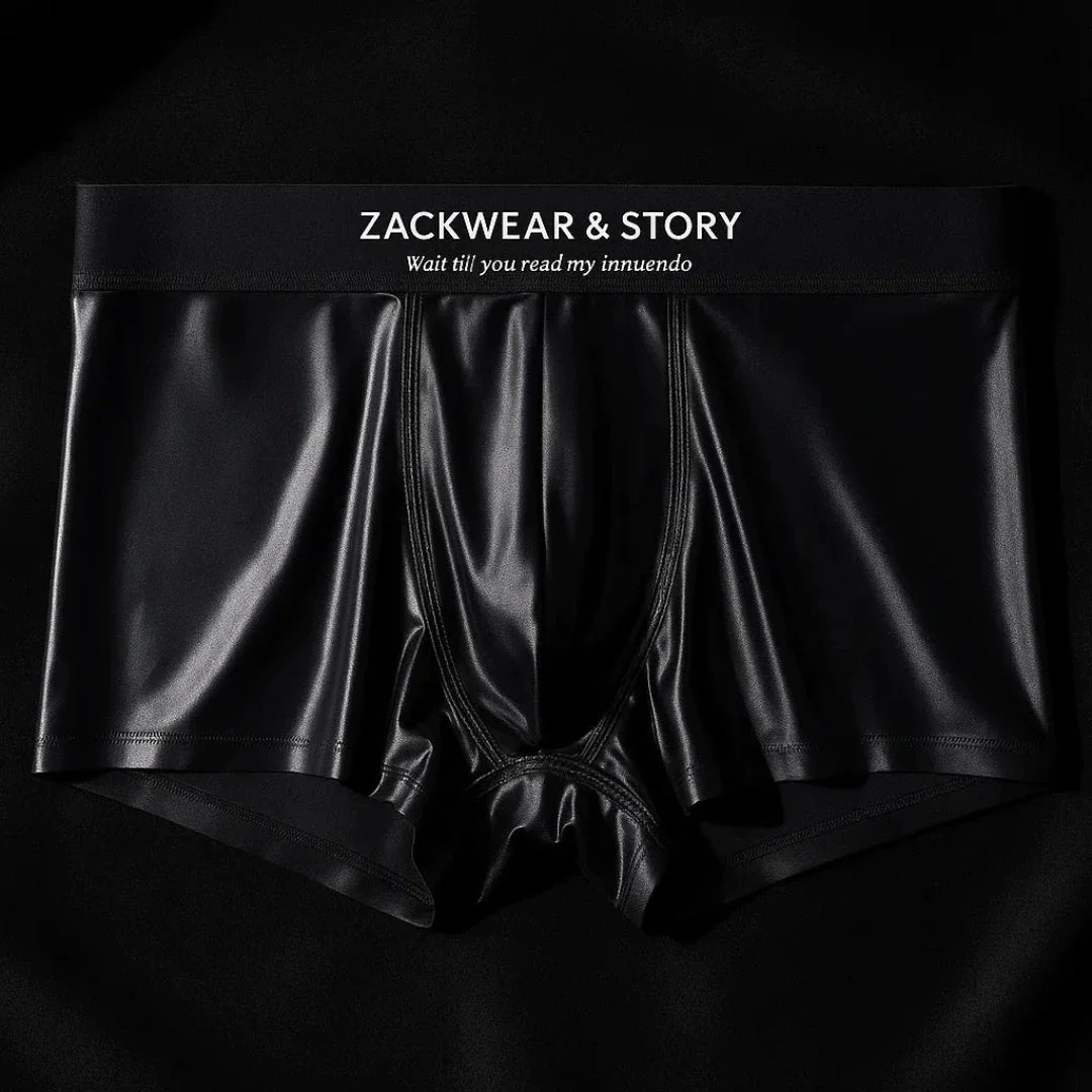 Men’s Silky Boxer Briefs with Contoured Front Panel