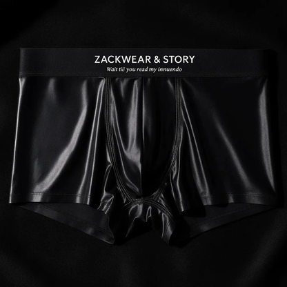 Men’s Silky Boxer Briefs with Contoured Front Panel