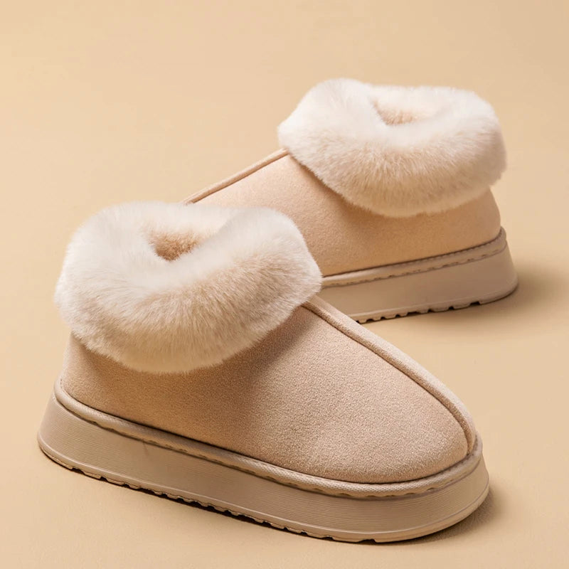 Men’s Warm Indoor Slip-Ons with Flexible Outsole