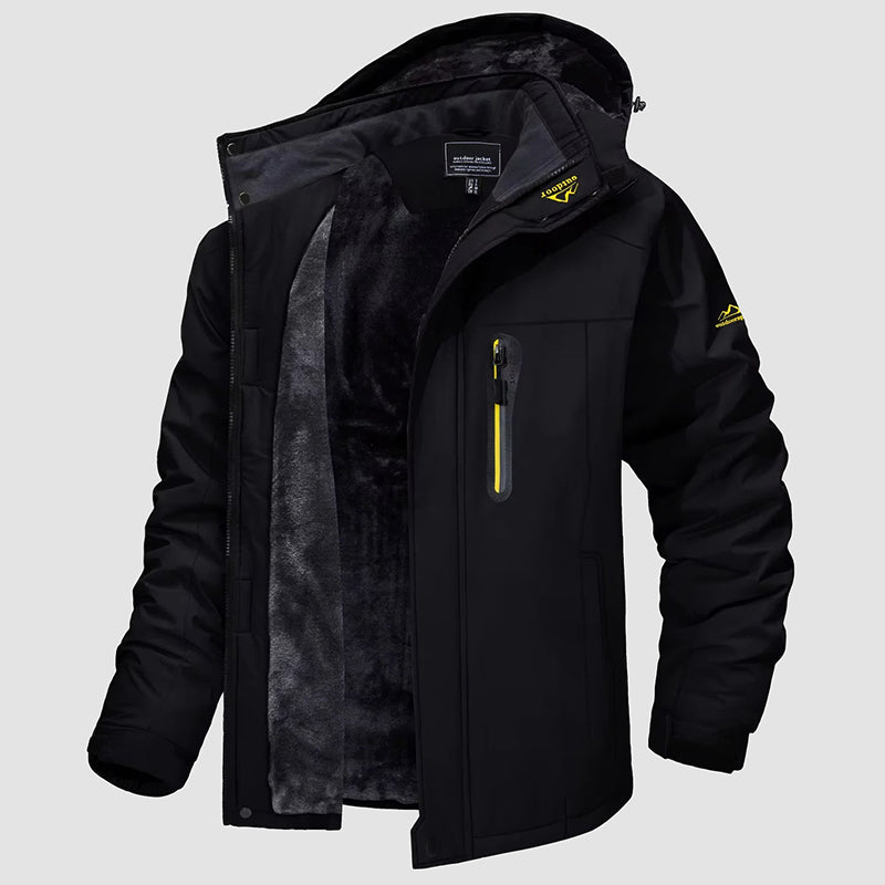 Men’s Weather-Resistant Ski Jacket with Fleece Lining