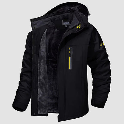 Men’s Weather-Resistant Ski Jacket with Fleece Lining