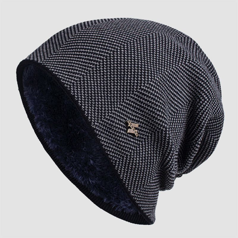 Men’s Winter Knit Beanie with Fleece Lining