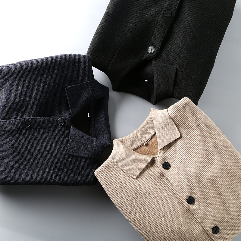 Men’s Thick Knit Wool Cardigan Jacket