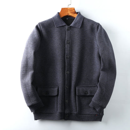 Men’s Thick Knit Wool Cardigan Jacket