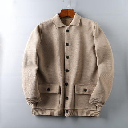 Men’s Thick Knit Wool Cardigan Jacket
