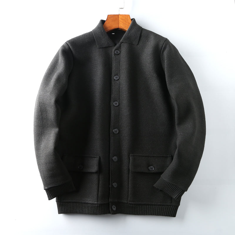 Men’s Thick Knit Wool Cardigan Jacket