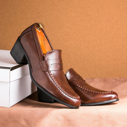 Olivier Marquisé Formal Loafers with Structured Heel