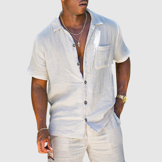 Russell - Men’s Two-Piece Textured Cotton Set