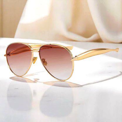 Velmora Sculpted Aviator Sunglasses