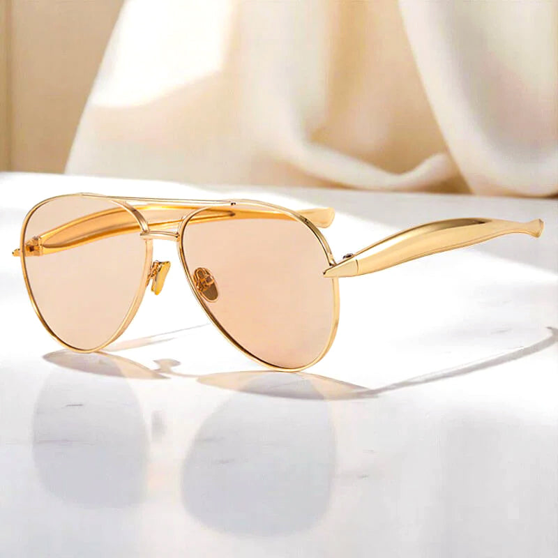 Velmora Sculpted Aviator Sunglasses