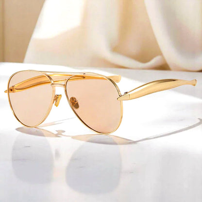 Velmora Sculpted Aviator Sunglasses