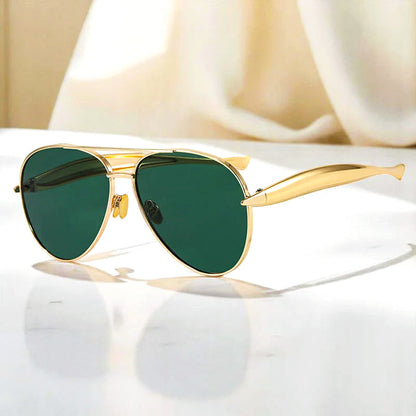 Velmora Sculpted Aviator Sunglasses