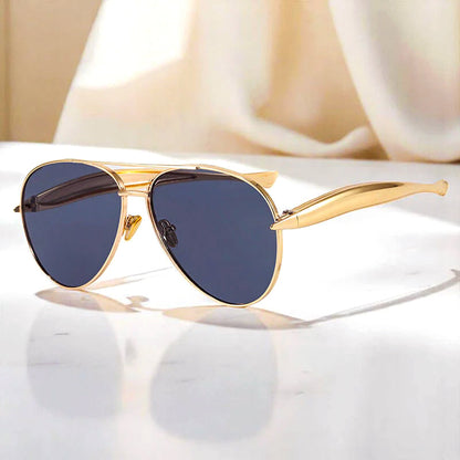 Velmora Sculpted Aviator Sunglasses