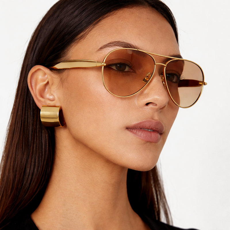 Velmora Sculpted Aviator Sunglasses