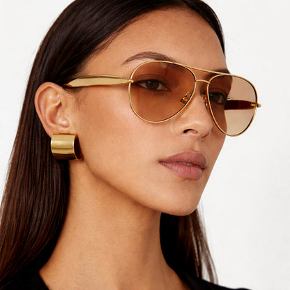 Velmora Sculpted Aviator Sunglasses