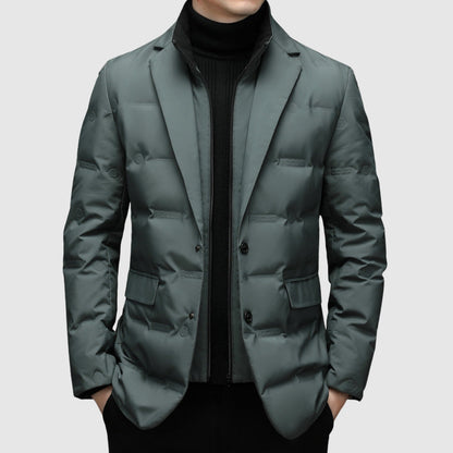 Winter Quilted Men's Blazer Jacket