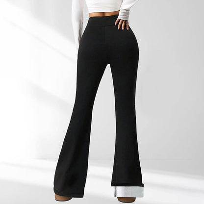 Women's Flared Leggings with Inner Lining