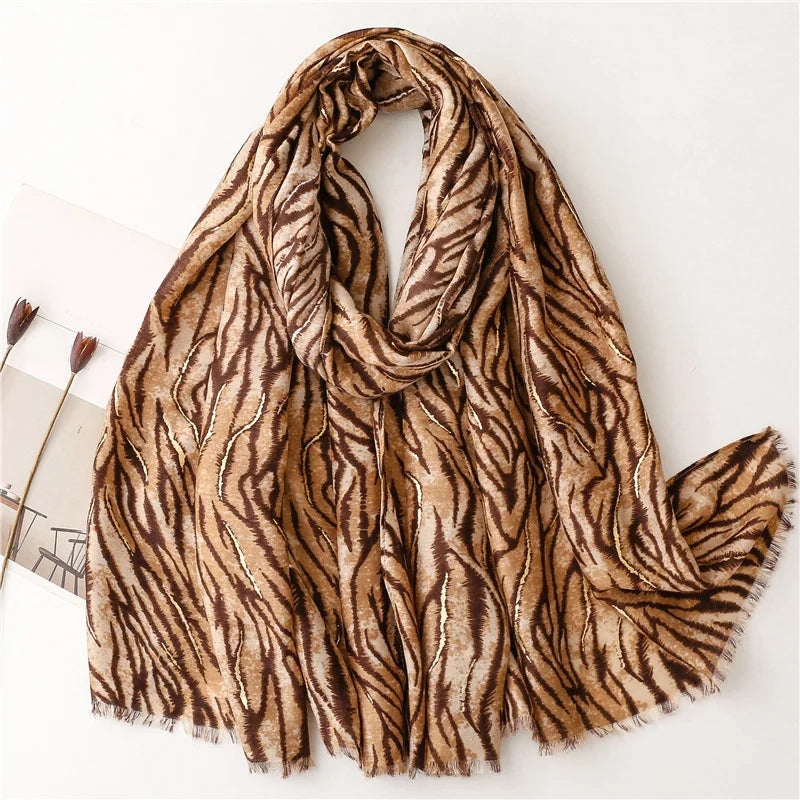 Zebra Print Oversized Scarf