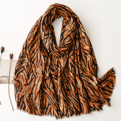 Zebra Print Oversized Scarf