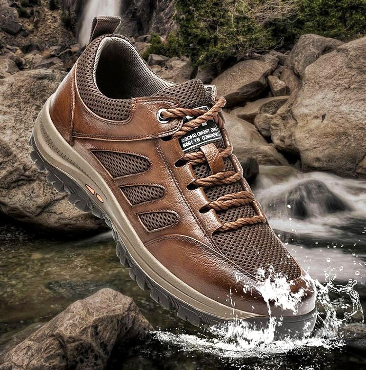New Genuine Leather Hiking Shoe