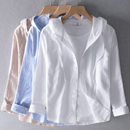 Adeline Sunrise Dream Linen Shirt - Infinityloyal