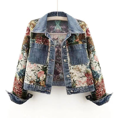 Amelie Fleur Floral Denim Jacket - Infinityloyal