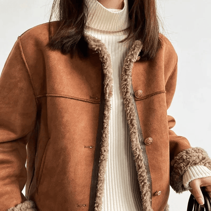 Amelie Winter Sherpa Lined Jacket - Infinityloyal
